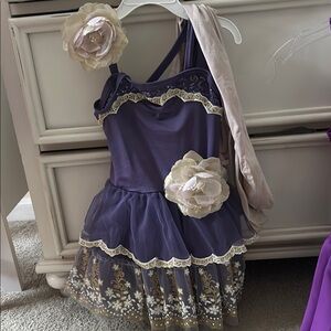Purple Floral Kids Costume